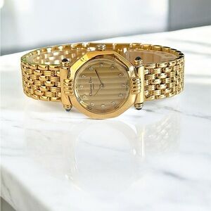 Vintage Christian Dior Octagon Watch Diamond Markers